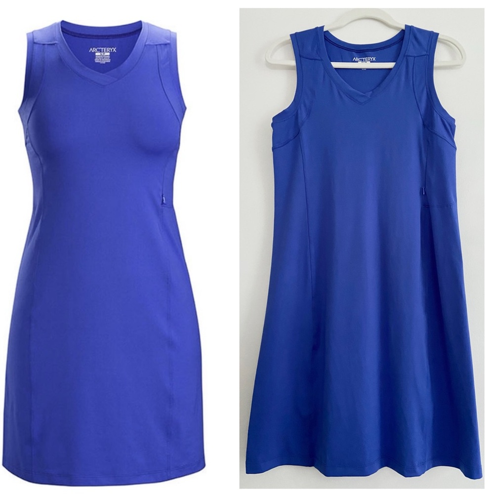 ARC'TERYX Soltera Athletic Sleeveless Travel Dress 50+ UPF Blue Size M